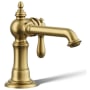 Kohler Artifacts 1.2 GPM Single Hole Bathroom Faucet with Pop-Up Drain Assembly Vibrant Brushed Moderne Brass