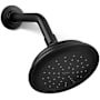 Kohler Artifacts 1.75 GPM Single Function Shower Head with MasterClean Sprayface and Katalyst Air-Induction Technology Matte Black