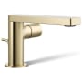 Kohler Composed 1.2 GPM Single Hole Bathroom Faucet with Pop-Up Drain Assembly Vibrant French Gold