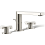 Kohler Composed Widespread Bathroom Faucet with Cross Handles and Pop-Up Drain Vibrant Polished Nickel