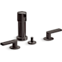 Kohler Composed Bidet Faucet with Lever Handles Brushed Graphite