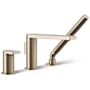 Kohler Composed Deck Mounted Roman Tub Filler with Built-In Diverter - Includes Hand Shower Vibrant Brushed Bronze