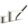 Kohler Composed Deck Mounted Roman Tub Filler with Built-In Diverter - Includes Hand Shower Vibrant Polished Nickel