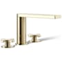 Kohler Composed Widespread Deck Mounted Roman Tub Filler with Cross Handles Vibrant French Gold