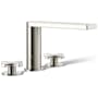Kohler Composed Widespread Deck Mounted Roman Tub Filler with Cross Handles Vibrant Polished Nickel