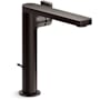 Kohler Composed 1.2 GPM Vessel Single Hole Bathroom Faucet with Pop-Up Drain Assembly Brushed Graphite