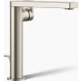 Kohler Composed 1.2 GPM Vessel Single Hole Bathroom Faucet with Pop-Up Drain Assembly Vibrant Brushed Nickel