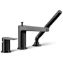 Kohler Taut Deck Mounted Roman Tub Filler with Built-In Diverter - Includes Hand Shower Matte Black