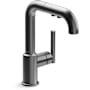 Kohler Purist 1.5 GPM Single Hole Pull Out Kitchen Faucet Brushed Graphite