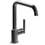 Kohler Purist 1.8 GPM Single Hole Kitchen Faucet Brushed Graphite