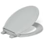 Kohler Cachet Round Closed-Front Toilet Seat with Quiet-Close, Grip-Tight Bumpers, and Night Light Ice Grey