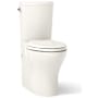 Kohler Persuade Curv Comfort Height Two-Piece Elongated Dual-Flush Toilet with Left-Hand Trip Lever and Skirted Trapway Biscuit
