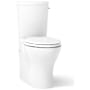 Kohler Persuade Curv 1.0 / 1.6 GPF Dual Flush Two Piece Elongated Chair Height Toilet with Hand Lever - Less Seat White