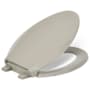Kohler Cachet Elongated Closed-Front Toilet Seat with Quiet-Close, Grip-Tight Bumpers, and Night Light Sandbar