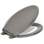 Kohler Cachet Elongated Closed-Front Toilet Seat with Quiet-Close, Grip-Tight Bumpers, and Night Light Cashmere