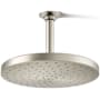 Kohler Awaken Round 10" Single Function 2.5 GPM Rainhead with MasterClean Sprayface Vibrant Brushed Nickel