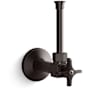 Kohler 1/2" NPT Angle Supply With Stop, Cross Handle, And Rigid Vertical Tube Brushed Graphite