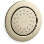 Kohler WaterTile Single Function Round Metal Body Spray with MasterClean Technology Vibrant French Gold
