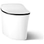 Kohler Eir 0.8 / 1.0 GPF Dual Flush One Piece Elongated Chair Height Toilet with Actuator Plate Flush - Bidet Seat Included White / Matte Black