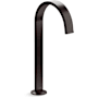 Kohler Components 1.2 GPM Vessel Widespread Bathroom Faucet with Ribbon Design Spout and Drain Assembly - Less Handles Brushed Graphite