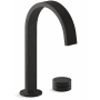 Kohler Components 1.2 GPM Widespread Bathroom Faucet with Ribbon Spout, Rocker Handle, and Pop-Up Drain Assembly Matte Black