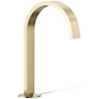 Kohler Components 1.2 GPM Widespread Bathroom Faucet with Drain Assembly and Ribbon Design Spout - Less Handles Vibrant French Gold