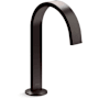 Kohler Components 1.2 GPM Widespread Bathroom Faucet with Drain Assembly and Ribbon Design Spout - Less Handles Brushed Graphite