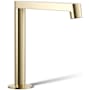 Kohler Components 1.2 GPM Widespread Bathroom Faucet with Drain Assembly and Row Design Spout - Less Handles Vibrant French Gold