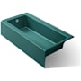 Kohler Bellwether 60" Alcove Soaking Tub with Left Drain Teal