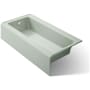 Kohler Bellwether 60" Alcove Soaking Tub with Left Drain Aspen Green