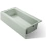 Kohler Bellwether Bath Tub 60" L x 30 1/4" W Cast Iron Soaking for Three Wall Alcove Installations with Integral Apron and Right Drain Aspen Green