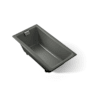 Kohler Tea-For-Two 60" Drop In/Three Wall Alcove/Undermount Cast Iron Soaking Tub with Reversible Drain and Overflow Thunder Grey