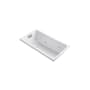 Kohler Tea-For-Two 60" Drop In, Undermount Acrylic Experience Tub with Reversible Drain, Overflow and Custom Pump Location White