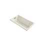 Kohler Tea-For-Two 60" Drop In, Undermount Acrylic Experience Tub with Reversible Drain, Overflow and Custom Pump Location Biscuit