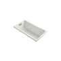 Kohler Tea-For-Two 60" Drop In, Undermount Acrylic Experience Tub with Reversible Drain, Overflow and Custom Pump Location Dune