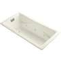 Kohler Tea-For-Two 72" Drop In, Undermount Acrylic Experience Tub with Reversible Drain, Overflow and Custom Pump Location Biscuit