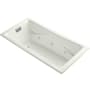 Kohler Tea-For-Two 72" Drop In, Undermount Acrylic Experience Tub with Reversible Drain, Overflow and Custom Pump Location Dune
