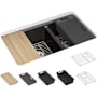 Kohler Riverby 33" Undermount Double Basin Cast Iron Kitchen Sink with Basin Rack, Colander and Cutting Board Black Black