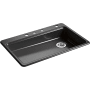 Kohler Riverby 33" Single Basin Cast Iron Kitchen Sink for Drop In Installations Black Black