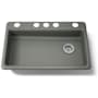 Kohler Riverby 33" Single Basin Cast Iron Kitchen Sink for Undermount Installations Thunder Grey