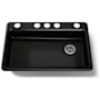 Kohler Riverby 33" Single Basin Cast Iron Kitchen Sink for Undermount Installations Black Black