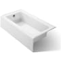Kohler Bellwether Collection 60" Three Wall Alcove Bath Tub with Integral Apron and Left Hand Drain White