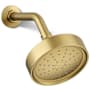 Kohler Purist 1.75 GPM Single Function Shower Head with MasterClean Sprayface and Katalyst Air-Induction Technology Vibrant Brushed Moderne Brass
