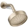 Kohler Purist 1.75 GPM Single Function Shower Head with MasterClean Sprayface and Katalyst Air-Induction Technology Vibrant Brushed Bronze