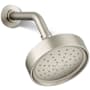 Kohler Purist 2.5 GPM Single Function Shower Head with MasterClean and Katalyst Air-Induction Spray Technology Brushed Nickel