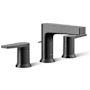 Kohler Taut 1.2 GPM Widespread Bathroom Faucet with Pop-Up Drain Assembly Matte Black
