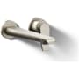 Kohler Avid 1.2 GPM Wall Mounted Mini-Widespread Bathroom Faucet Vibrant Brushed Nickel