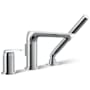 Kohler Avid Deck Mounted Roman Tub Filler with Built-In Diverter - Includes 1.75 GPM Multi Function Hand Shower Polished Chrome