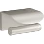 Kohler Avid Wall Mounted Euro Toilet Paper Holder Vibrant Brushed Nickel