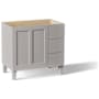 Kohler Poplin 36" Wooden Vanity Cabinet Only with Right Side Drawers Mohair Grey